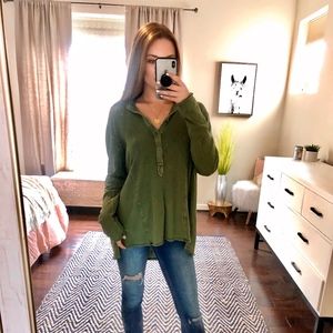 High-low Free People long sleeve